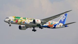 pokemon theme airplane of the japanese airline ana